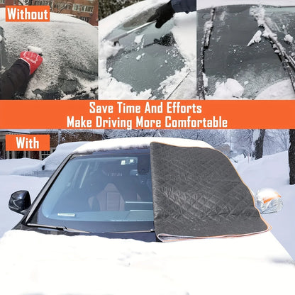 Car Windshield Snow Cover Automobile Anti Freeze Windshield Covers Magnetic Front Window Sun Shade Thickened Protector