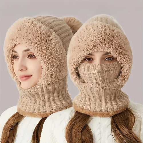 3-in-1 Beanie Scarf Mask Set