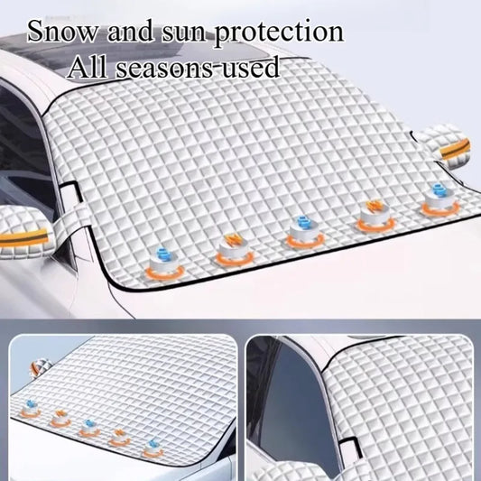Car Windshield Snow Cover Automobile Anti Freeze Windshield Covers Magnetic Front Window Sun Shade Thickened Protector