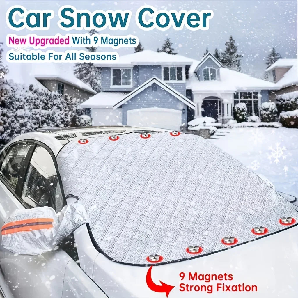 Car Windshield Snow Cover Automobile Anti Freeze Windshield Covers Magnetic Front Window Sun Shade Thickened Protector