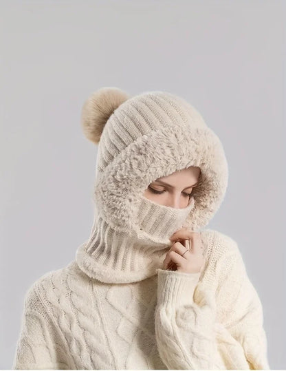 3-in-1 Beanie Scarf Mask Set