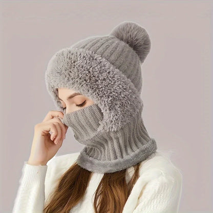 3-in-1 Beanie Scarf Mask Set