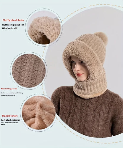 3-in-1 Beanie Scarf Mask Set