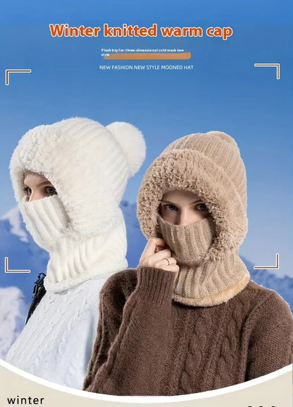 3-in-1 Beanie Scarf Mask Set